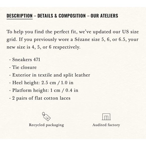 Sezane x New Balance 471 - Ecru/Brown Size US Male 6 / EU Women 38.5✨ - Picture 5 of 11